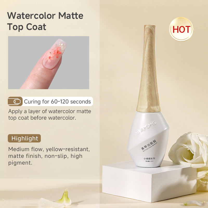 Top Coat mat à l'aquarelle : sublimez votre art