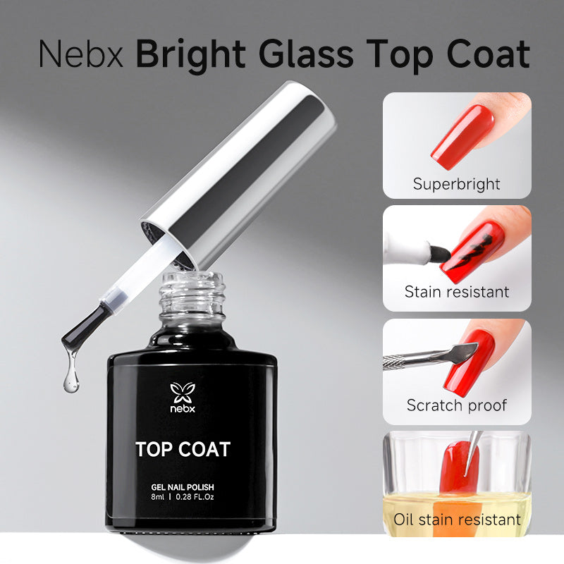 No-Wipe Top Coat & Strong Adhesion Base Coat Set